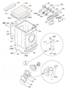 Conjunto puerta de Lavadora...