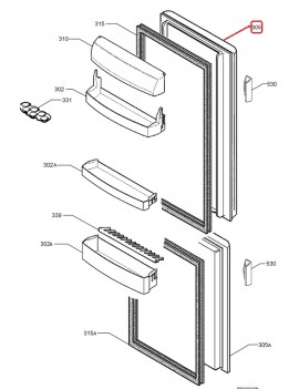 Puerta refrigerador de...