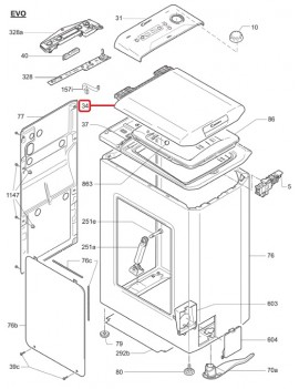 Conjunto tapa superior de...