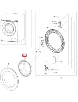 Cristal puerta de Lavadora...