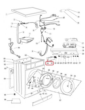 Frontal depósito detergente...